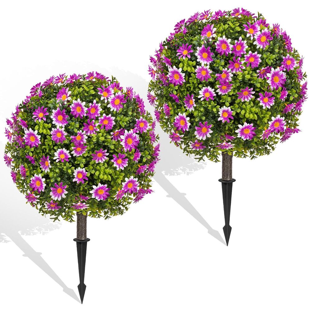 7856 Faux Outdoor Plants - 18" Wide Set of 2 Artificial Boxwood Plants